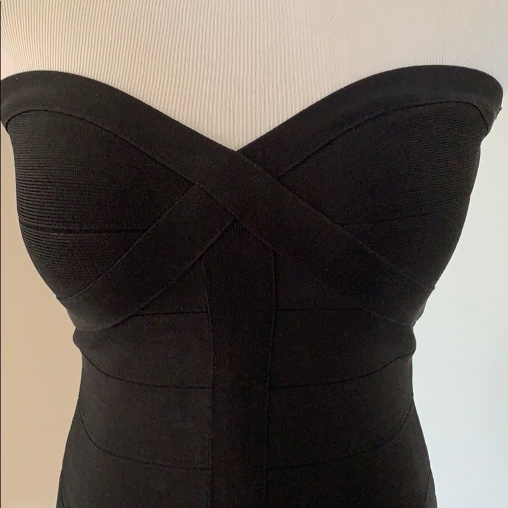 Bebe bandage corset strapless black
